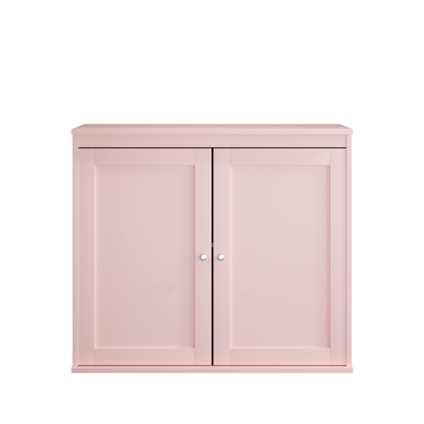 Kitchen Storage Cabinet with Double Doors, Coffee Bar Cabinet with Adjustable Shelves, Sideboard Buffet for Dining Room, Living Room or Entryway, Pink-20