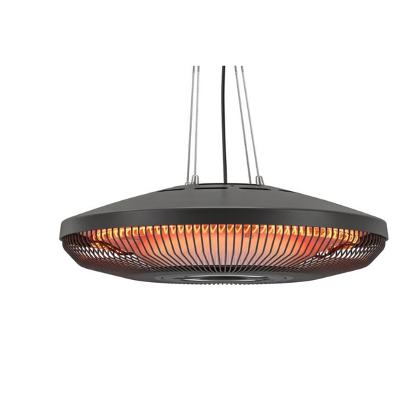 750W 1500W双电源悬挂式庭院加热器，带LED黑色-2