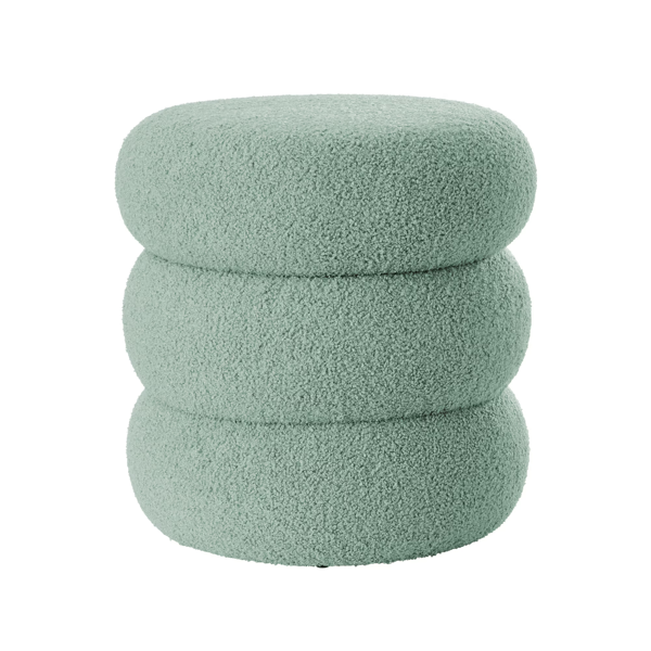 圈圈绒云朵收纳凳，鼠尾草绿-5