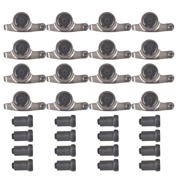 摇臂 Set of 16 Roller Rocker Arms 1.6 Ratio Replacement for Ford SBF 289 302 351W Stainless Steel-6