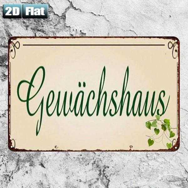 CIFbuy 温室金属铁皮招牌 8x12，2D平面彩绘 复古风格墙面装饰，适用于房间（TikTok, temu 自提物流）-6