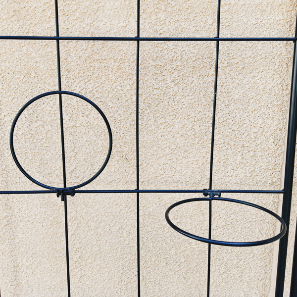 4 Pack Metal Garden Trellis 78.7" x 19.7" Rustproof Trellis for Climbing Plants Outdoor Flower Support Black-7