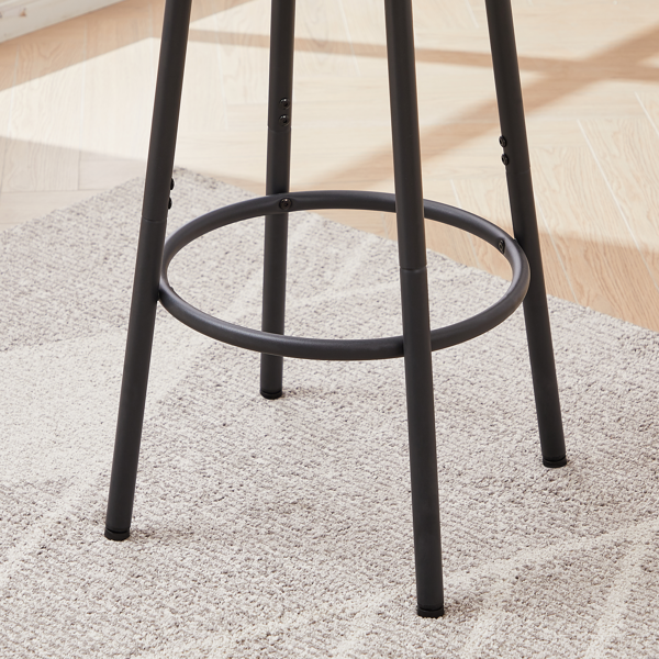 Bar Table Set with 4 Bar stools PU Soft seat with backrest, Grey, 47.24'' L x 23.62'' W x 35.43'' H-18