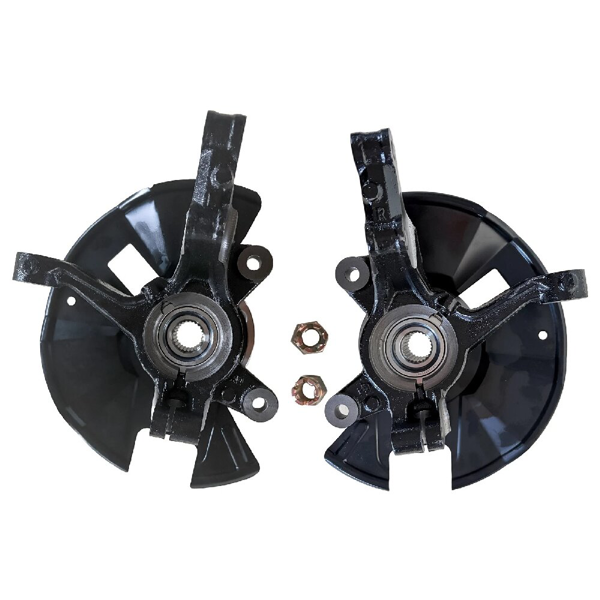 转向节总成 Pair Black Steering Knuckle Assembly Front Left+Right fits for 2014-2019 Ford Fiesta-4