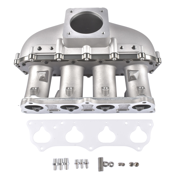 进气歧管 Silver Center Feed Racing Intake Manifold Fits for K Series K20 K24 Acura RSX Honda Civic Si-2
