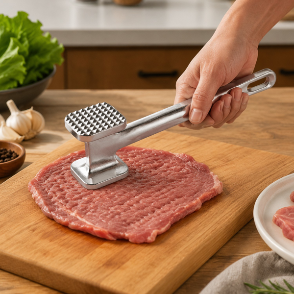 双面肉锤肉类嫩化器，适用于牛排、牛肉、鸡肉等厨房工具，肉质嫩化锤-5