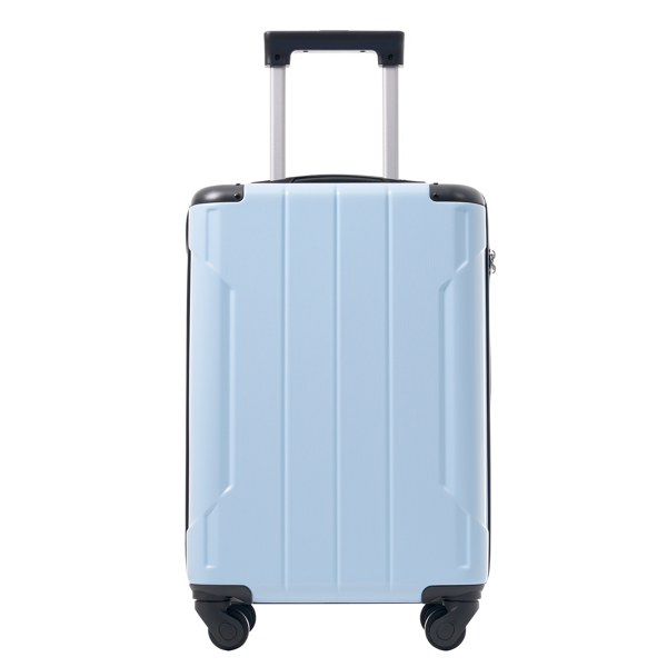 20-Inch Hardshell Carry-On Luggage, Lightweight Durable ABS Suitcase with Spinner Wheels, Built-in TSA Lock, 2 Packing Cubes, Skyblue-8