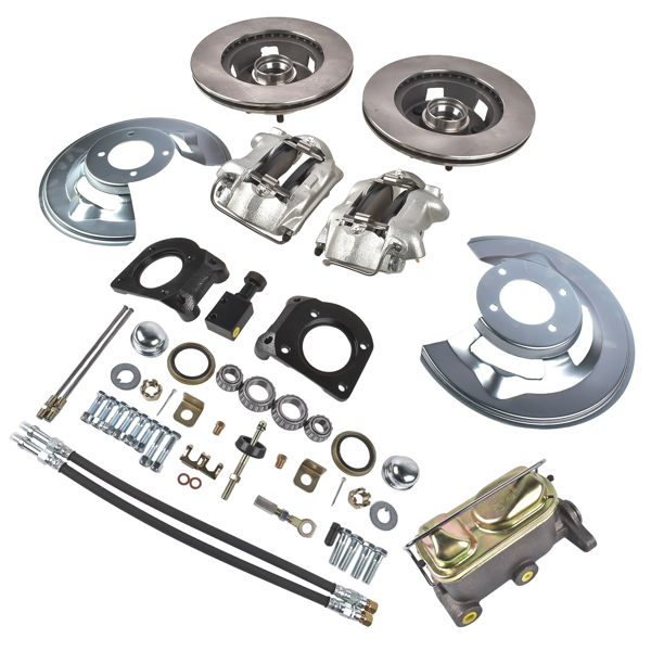 刹车盘套装 11" Brake Disc Set 4‑Piston Replacement for 1963-1969 Ford Falcon Fairlane V8 Front Caliper-3