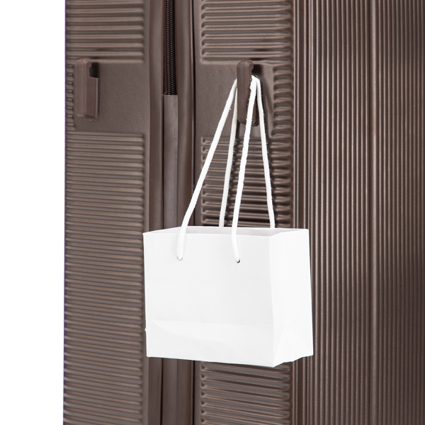 20"/24"/28" 3件套 ABS材质万向轮行李箱，登机箱，同色系，TSA密码锁（棕色）-24