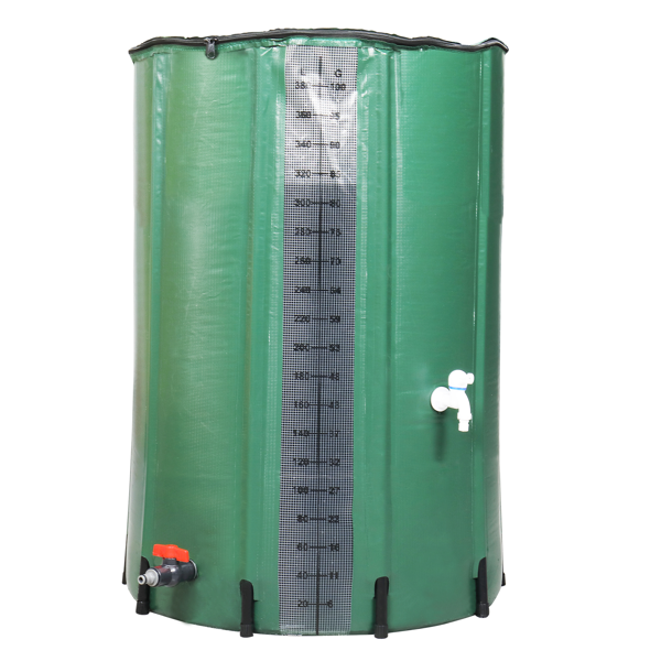 【替换45661517】100gal  绿色  带刻度  PVC  集雨桶-8