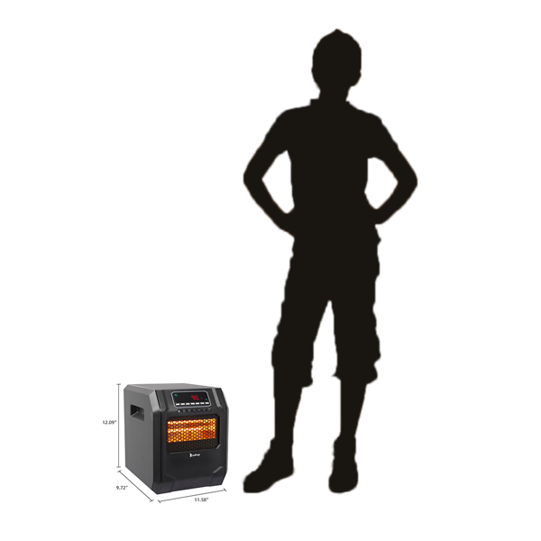 美规 120V 120V,1500W 取暖器 黑色 塑料 石英管/显示屏/配遥控器 箱体式-3