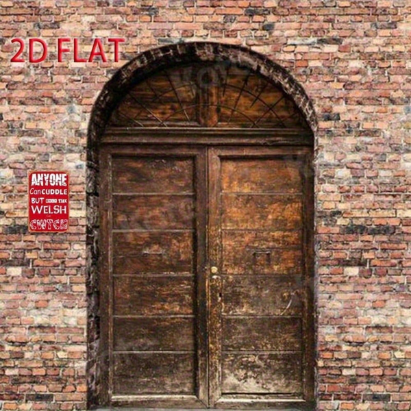 CIFbuy 威尔士风格金属装饰牌 8x12，乡村风红白心形爪印复古艺术（TikTok, temu 自提物流）-7