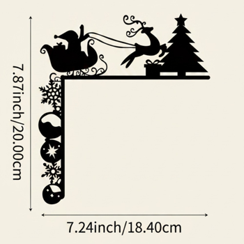 CIFbuy 可移除式圣诞雪橇墙贴 节日装饰贴纸 适用于门窗与墙面 易于粘贴与揭下 温馨冬日季氛围装饰 耐用胶黏点缀——为壁炉架与节日家居增添温馨圣诞气息（TikTok, temu 自提物流）