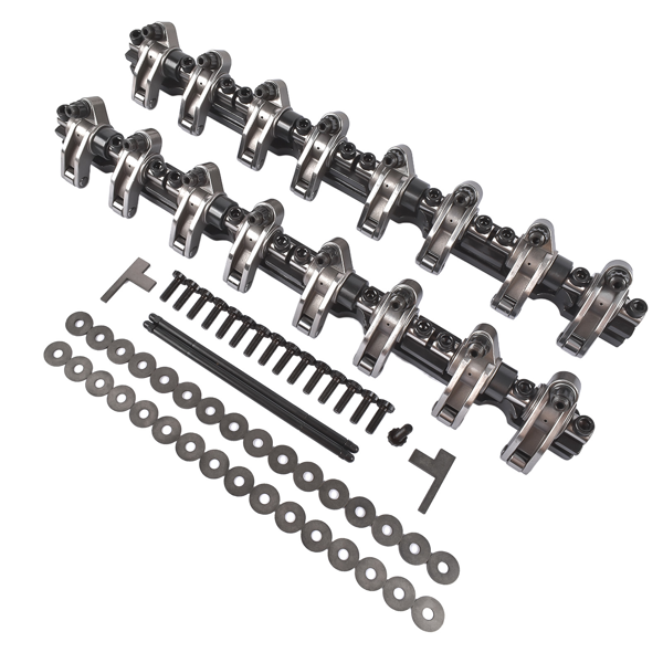 摇臂 1.7 Stainless Steel Shaft Mount Roller Rocker Arms Kit Fit for Chevy L92 LS3 6.2L V8-6