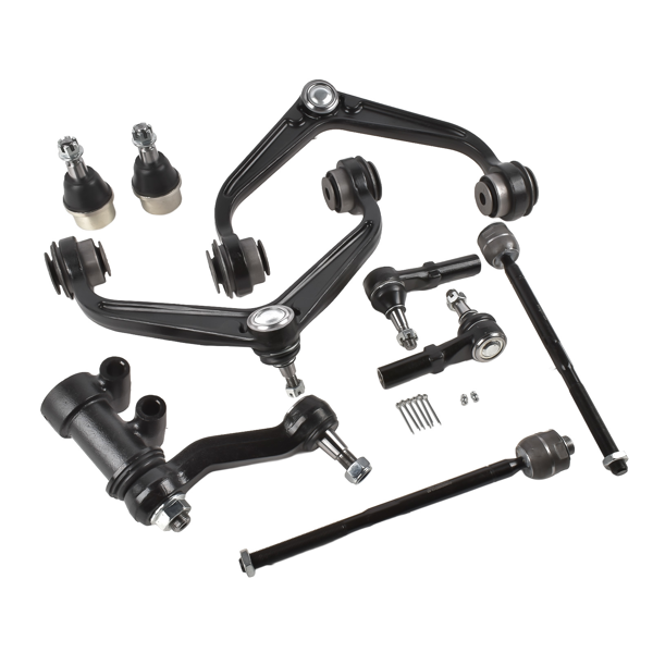 前悬挂套件 9Pcs Front Control Arms Tie Rods Kit Fit for Chevy Silverado 2500/3500 HD 2011-2019-4