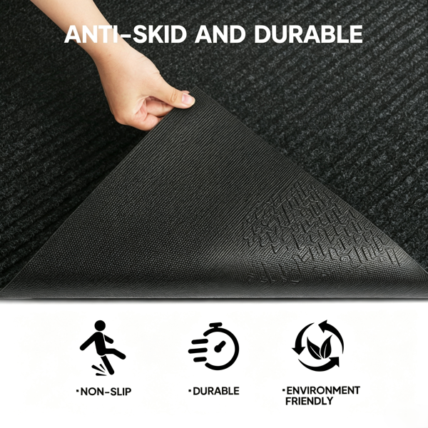 深灰色 pvc复合 1pc 商用地垫 入户用 90*120*0.7cm-6