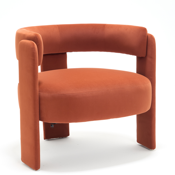 Accent Chair for Living Room, Velvet Comfy Single Sofa Chair Mid-Century Modern Armchair Wooden Legs for Bedroom Office Reading-17