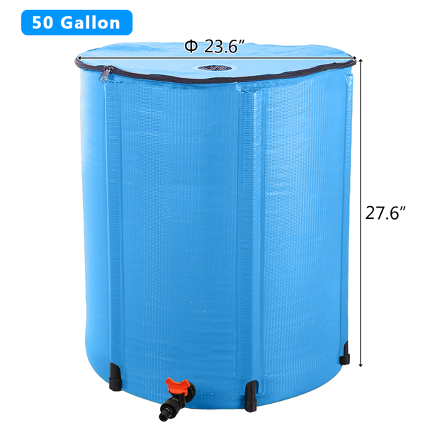 【替换35874197】50gal  蓝色  PVC 可折叠 集雨桶-3