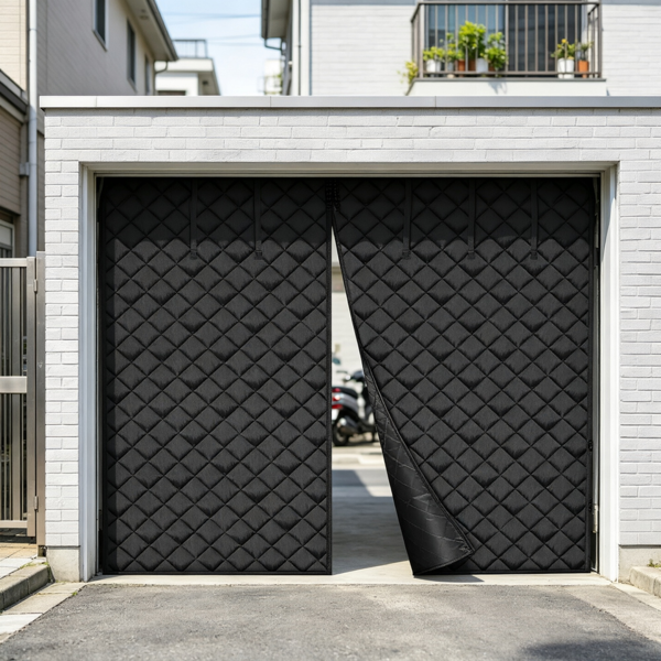 车库门隔热套件8 x 7英尺磁性隔热门帘300D牛津织物重型加重底-6