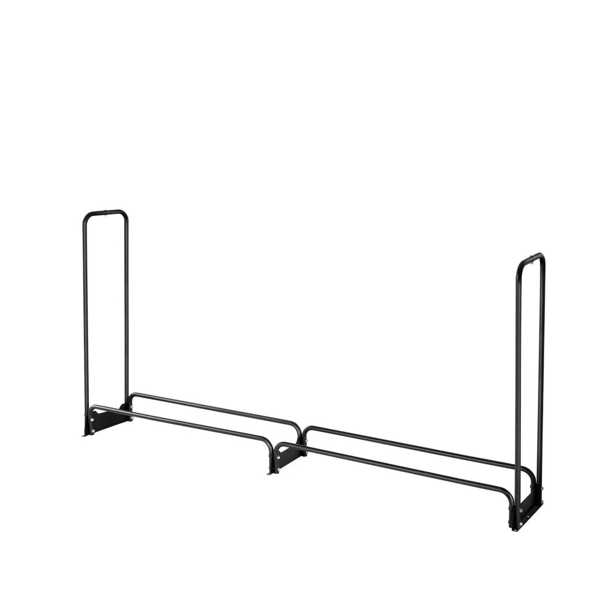 101“x 14”x 46“带防水盖的柴火架，660磅重量，1/2绳户外原木架，半覆盖粉末涂层柴火存放架，用于壁炉和甲板-2