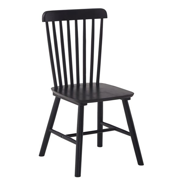 4 pieces of dining chair, black, rubber wood material, dining chair, solid wood chair, solid wood dining table chair-7