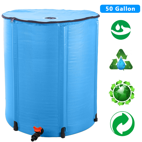 【替换35874197】50gal  蓝色  PVC 可折叠 集雨桶-10
