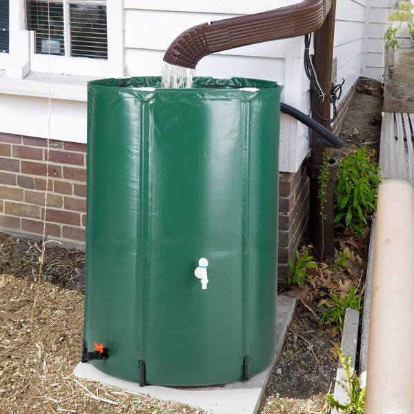 【替换49738622】100gal  绿色  PVC 可折叠 集雨桶-27