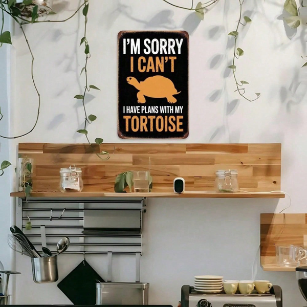 CIFbuy 复古龟壳造型铁皮招牌 8x12，复古金属乌龟壁饰 家居办公用（TikTok, temu 自提物流）-4