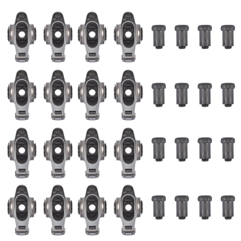 摇臂 Set of 16 Roller Rocker Arms 1.6 Ratio Replacement for Ford SBF 289 302 351W Stainless Steel