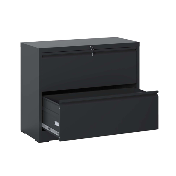 2 Drawer Lateral File Cabinet with Lock – Heavy-Duty Metal Filing Cabinet for Home Office, Space-Saving Wide Storage for Letter/Legal/A4/F4, Silent Full-Extension Slides, Easy-Assembly-5