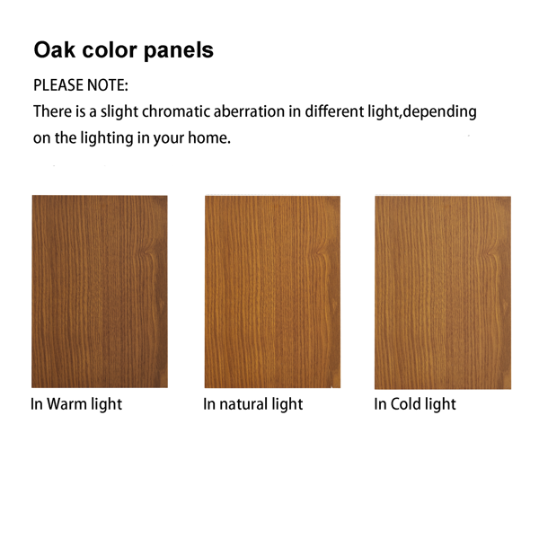 Curio Cabinet Lighted Curio Diapaly Cabinet with Adjustable Shelves and Mirrored Back Panel, Tempered Glass Doors (Oak, 3 Tier), (E26 light bulb not included)-16