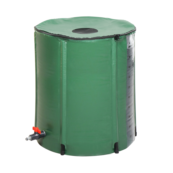 【替换71469282】50gal  绿色  带刻度  PVC  集雨桶-4