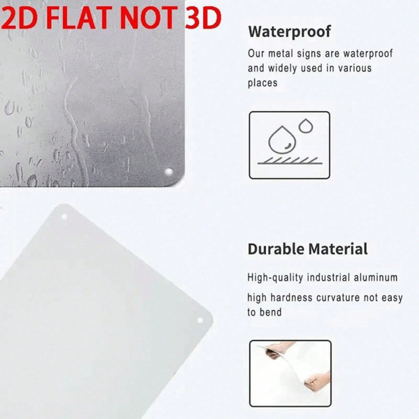 CIFbuy 2D平面金属铁皮招牌 欢迎来到我们的健身房 健身房装饰 8x12 男士休闲区（TikTok, temu 自提物流）-5