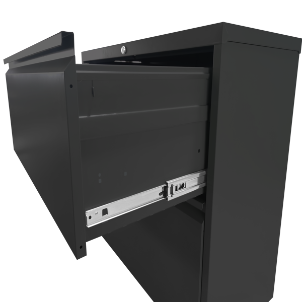 2 Drawer Lateral File Cabinet with Lock – Heavy-Duty Metal Filing Cabinet for Home Office, Space-Saving Wide Storage for Letter/Legal/A4/F4, Silent Full-Extension Slides, Easy-Assembly-17