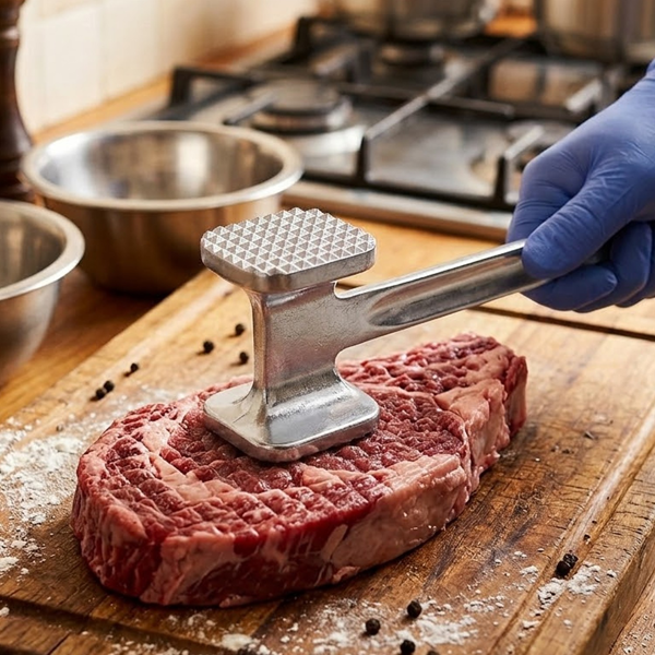 双面肉锤肉类嫩化器，适用于牛排、牛肉、鸡肉等厨房工具，肉质嫩化锤-6