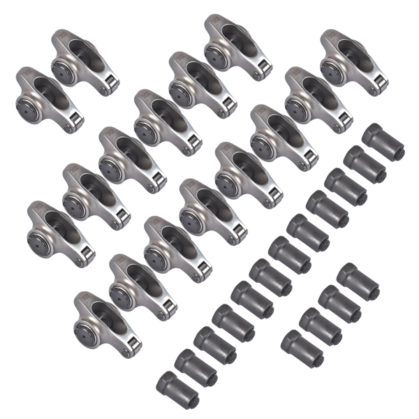摇臂 Set of 16 Roller Rocker Arms 1.6 Ratio Replacement for Ford SBF 289 302 351W Stainless Steel-3