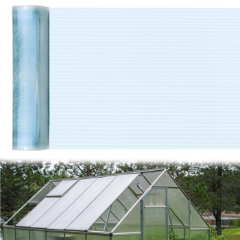 Polycarbonate Roof Panel Roll, Clear Roofing Panels Insulated Rainproof Greenhouse Panels Glass Fiber Roofing Canopy Cover for Farming, Sunroom 3.3x32ft(1x10m)