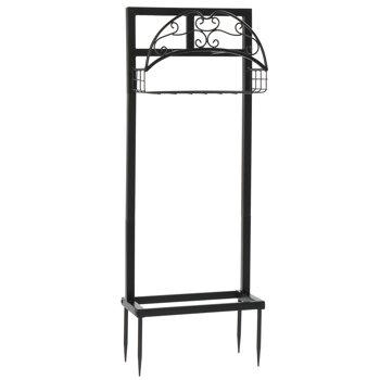 40*20*110CM 黑色 设计花纹款 凹陷挂水管喷头 花园水管支架