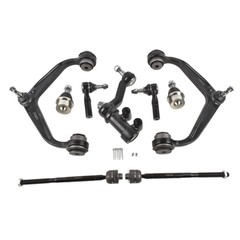 前悬挂套件 9Pcs Front Control Arms Tie Rods Kit Fit for Chevy Silverado 2500/3500 HD 2011-2019