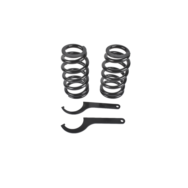 改装减震器套装 Pair 500lb Adjustable Coilover Shocks 6-coil springs Fits Ford Mustang II IFS-9