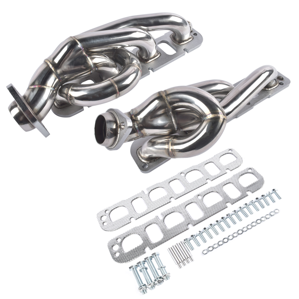 排气歧管 Pair Shorty Headers Fits for Dodge Ram 1500 2500 3500 Hemi V8 5.7L 345Cu 2003-2008-3