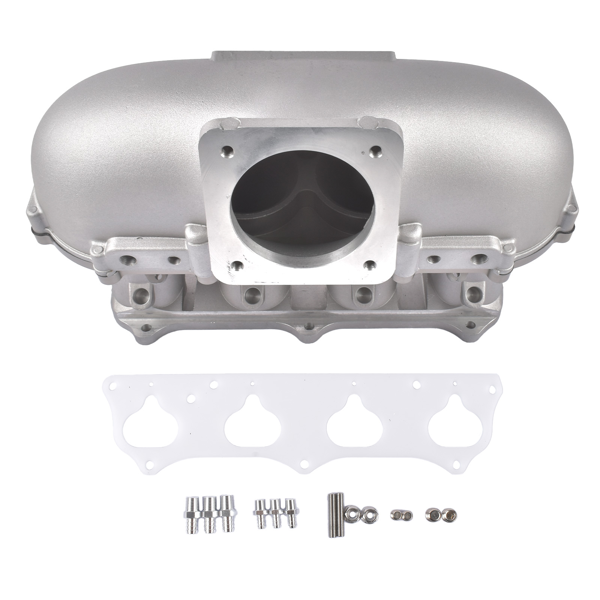 进气歧管 Silver Center Feed Racing Intake Manifold Fits for K Series K20 K24 Acura RSX Honda Civic Si-3