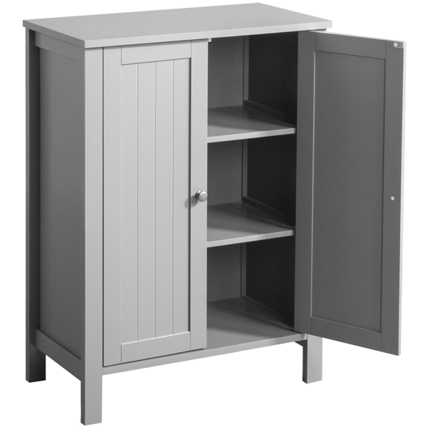 灰色  密度板喷漆 竖纹 60*30*80cm 双门 浴室立柜-9