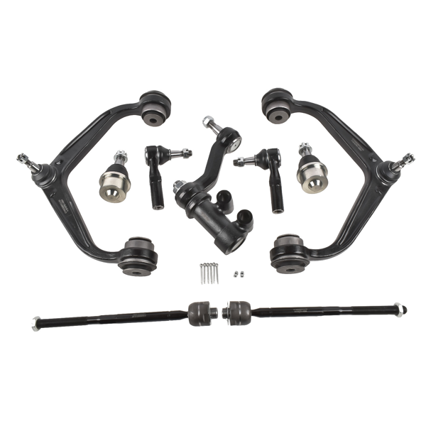 前悬挂套件 9Pcs Front Control Arms Tie Rods Kit Fit for Chevy Silverado 2500/3500 HD 2011-2019-1