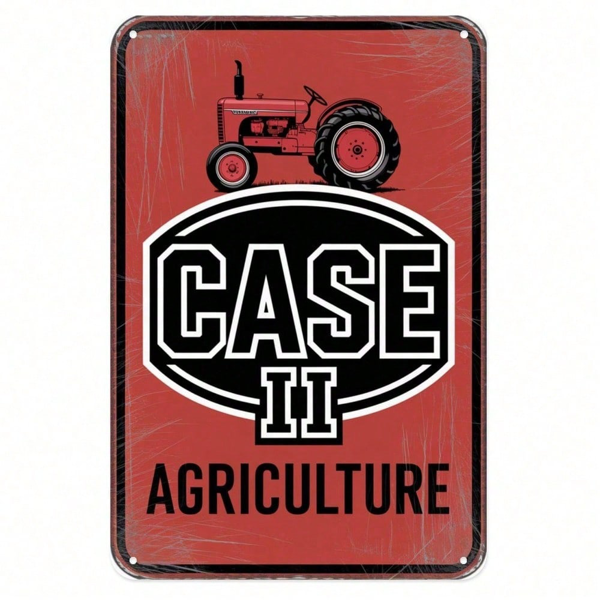 CIFbuy 1个复古农场拖拉机金属铁皮装饰牌 8x12，Case IH风格 2D平面装饰（TikTok, temu 自提物流）-6