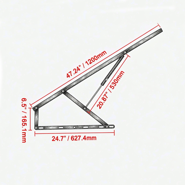 床升降机，59x71英寸，兼容床尺寸154磅承重，客房折叠墙床-3