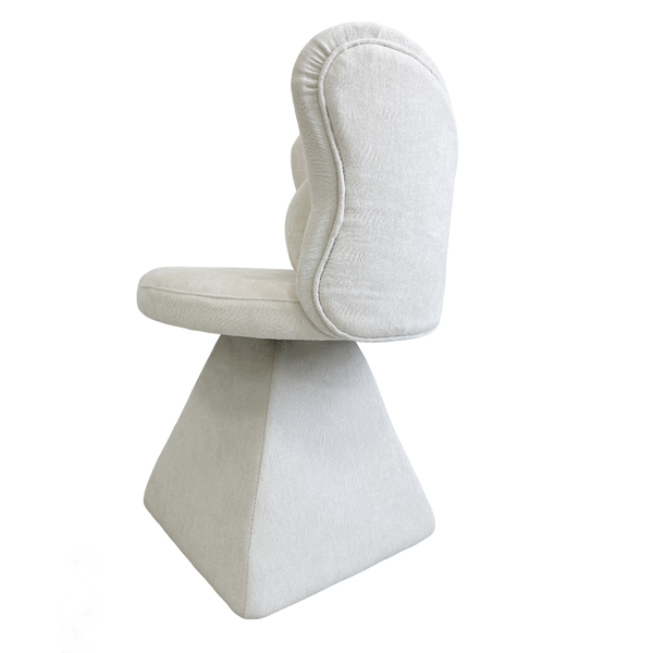 Vanity Chair with Butterfly Back,Swivel Accent Chair Dining Chairs,Makeup Stool for Bedroom Dressing Table,Suitable for Living Room,Dining Room,Study,Recreational Areas WHITE-4