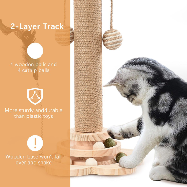 实木猫玩具转盘-3