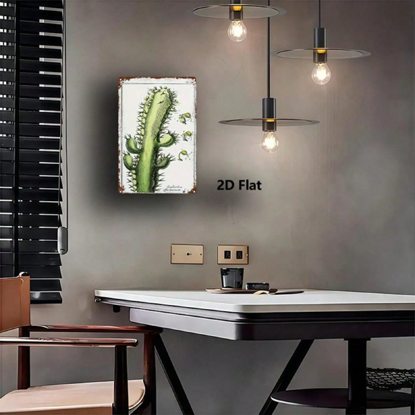 CIFbuy 金属招牌 8x12 绿色仙人掌图案，乡村风铁皮墙饰 家居酒吧装饰（TikTok, temu 自提物流）-4
