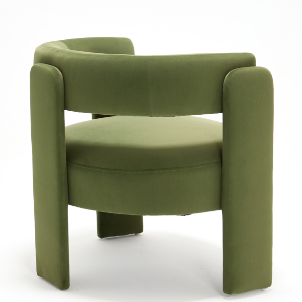 Accent Chair for Living Room, Velvet Comfy Single Sofa Chair Mid-Century Modern Armchair Wooden Legs for Bedroom Office Reading-22
